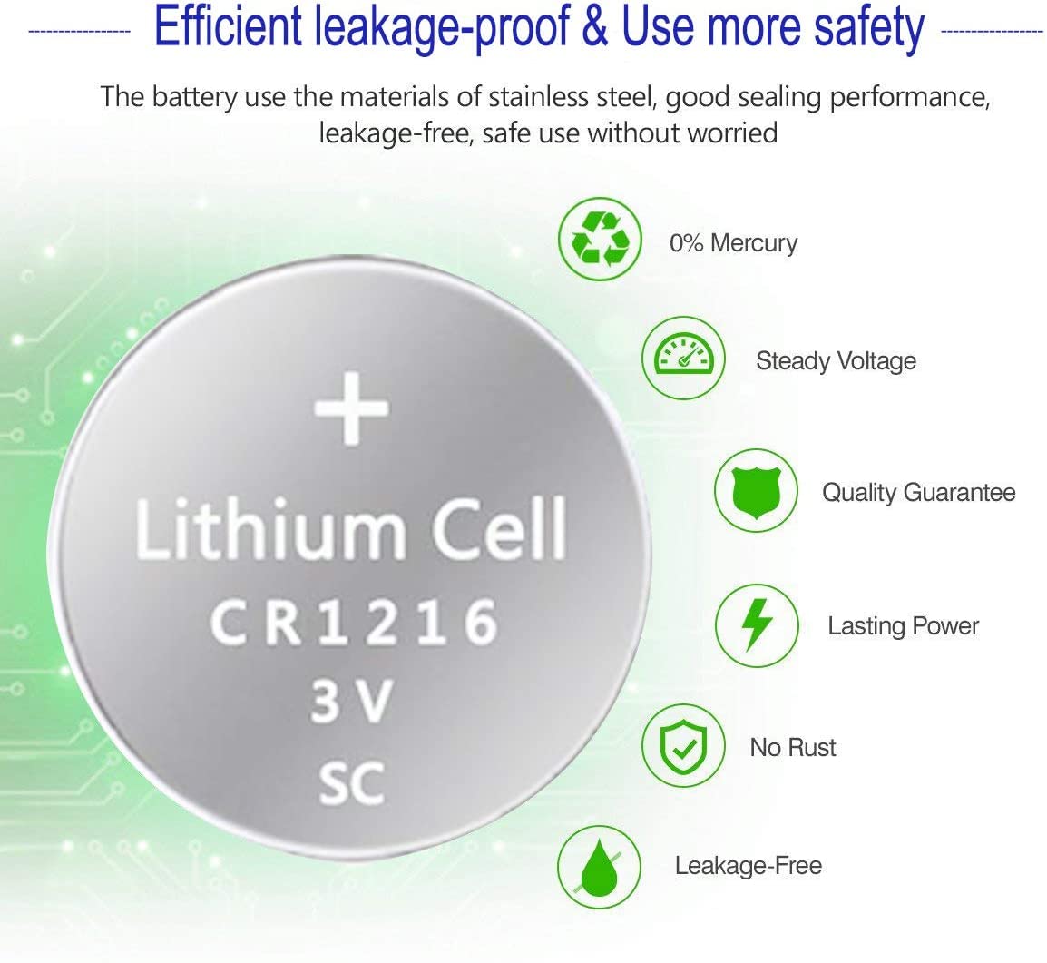 CR1216 3V Watch Lithium Battery(5-Pack)