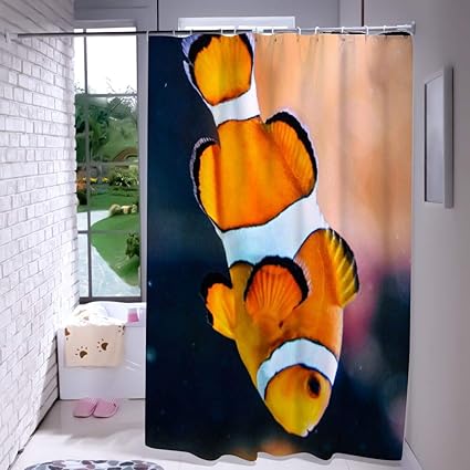 Amazon Com Shower Curtain Liner Clownfish Bathroom Water Rust