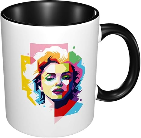 Amazon.co.jp : マグカップ 白陶器 マリリン・モンロー コーヒーカップ