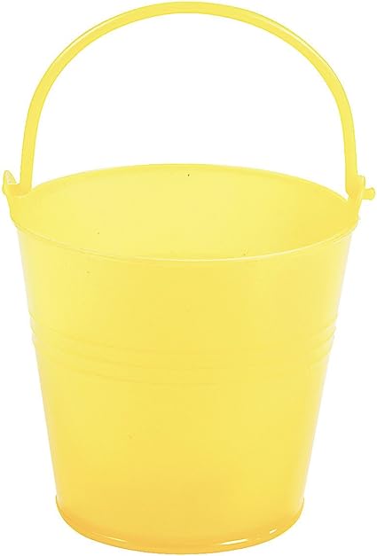 yellow beach bucket