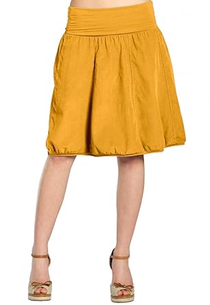 CASPAR RO004 Damen Winter Cord Rock knielang