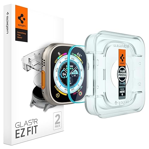 Spigen EZ Fit Tempered Glass Screen Protector for Apple Watch