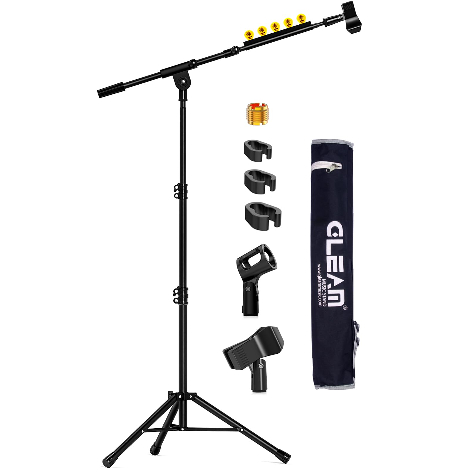 GLEAM Microphone Stand - Tripod Boom Mic Stand with Carrying Bag (Tripod)