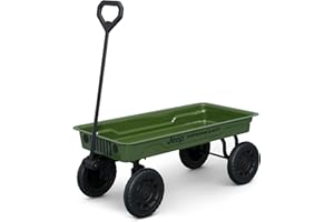 Jeep Wrangler Classic Kids Wagon by Delta Children – Rolling Utility Cart with All-Terrain Tires, Fold-Under Handle, Steel Body Pull Wagon for Outdoor Play, Olive Green Willys Jeep Heritage Design