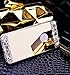iPhone 6 Case ,LA GO GO(TM) Beauty Luxury Diamond Hybrid Glitter Bling Soft Shiny Sparkling with Glass Mirror Back Plate Cover Case for Apple iPhone 6 (4.7) - Retail Packaging (Gold)