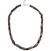 COLORFEY Beaded Necklace for Men Women, Genuine Gemstone Black Tourmaline Howlite Sodalite Bronzite Crystal Necklace Unique Stone Bead Necklace, Handmade Mens Beaded Jewelry Energy Protection Gift