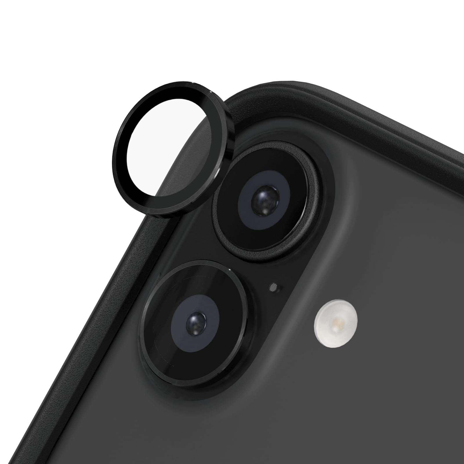 RHINOSHIELD 9H Tempered Glass Camera Lens Protectors Compatible with iPhone 16/16 Plus | Impact and Scratch Resistance, High Clarity, Explosion-Proof Protection, Anti-Fog Technology - Black