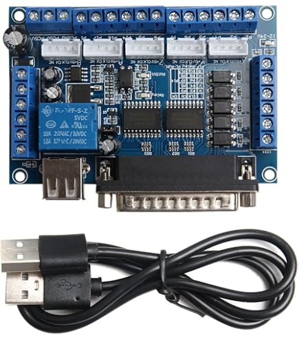 4 Axis Mach3 Stepper Motor Motion Controller Card Breakout Board USB interface | IT
