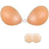 NONIO Adhesive Bra Strapless Sticky Invisible Push up Reusable Silicone The Best Off Backless Viscous for Women