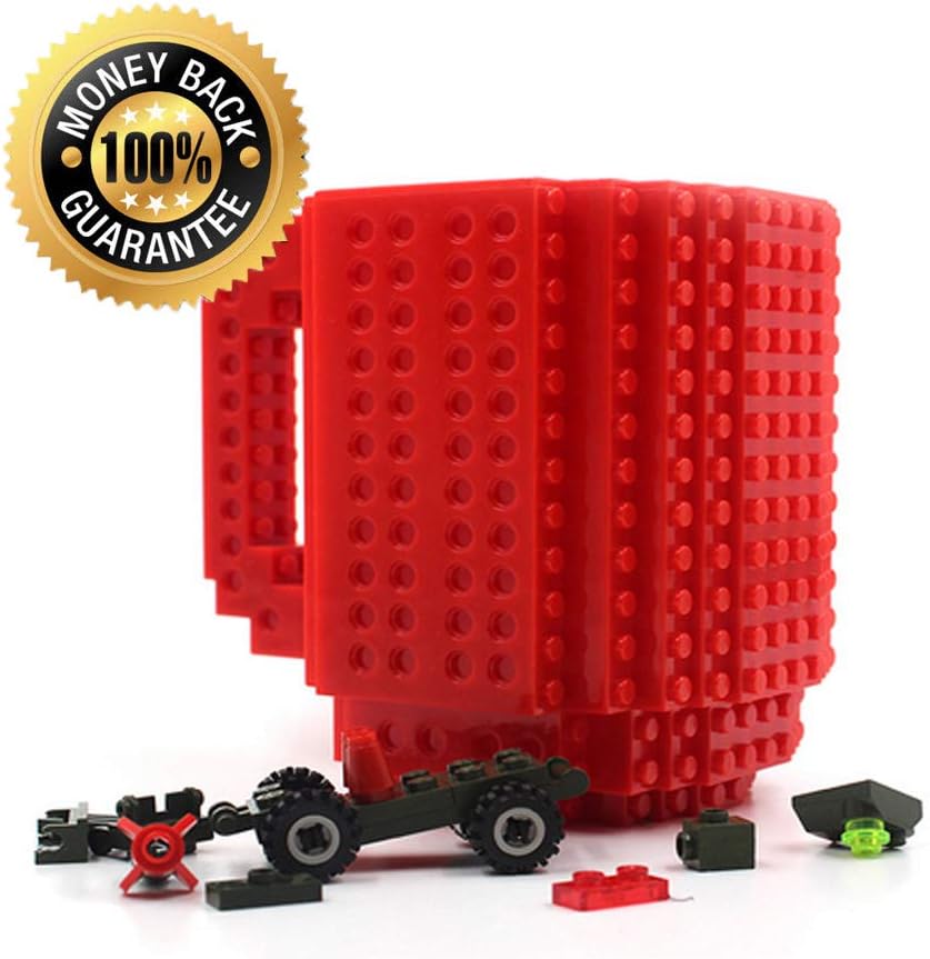 Build On Brick Mug 12oz Building Blocks Coffee Mug (Red)