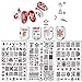Christmas Nail Stamping Plates Nail Art Stamping Kits With Jelly Stamper and Scraper -DAODER 3pcs Larger Size Winter Nail Plates Snowflake Pattern Trees Stocking Image Templates Nail Art Design