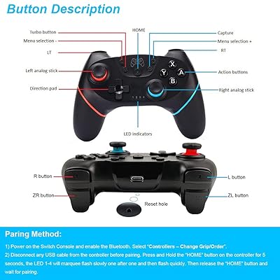 Buy 21 New Version Culeedtec Wireless Switch Controller Switch Pro Controller Compatible With Nintendo Switch With Gyro And Gravity Sensor Dual Vibration And Turbo Function With Charging Cable Online In Italy B07p8q868k