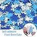 Coopay Glitter Snowflake Foam Stickers Self-Adhesive Snowflake Stickers Decals for Christmas Decoration, DIY Craft Projects, Assorted Color and Sizes