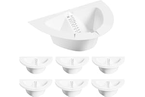 AYMSO Graduated Specimen Collector Pans, Urine Hats for Toilet and Commodes 40oz/1200cc, 6 Pack Universal Urine Pee Stool Sample Collection for Women and Elderly