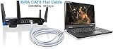 IBRA Cat8 Ethernet Cable 40Gbps 2000MHz SSTP Flat White RJ45 Network LAN 7M view 9