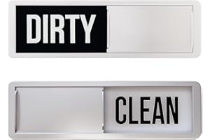 SMRTCOL Dishwasher Magnet Clean Dirty Sign Magnetic & Optional Sticker Adhesive Universal Kitchen Helper Housewarming Gift for Home, Family (Simple Style)