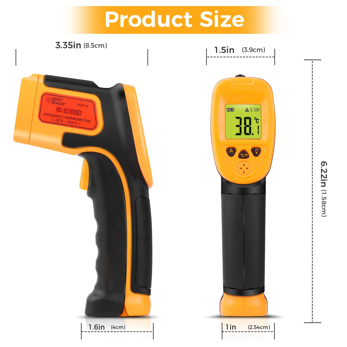 Infrared Thermometer, Digital IR Laser Thermometer Temperature Gun eBay