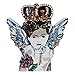 mbroidery Sequins Fashion Crown Angel Fabric Back Patches Wing Crown Motif Applique for Clothes Decorated DIY Sewing 1piece