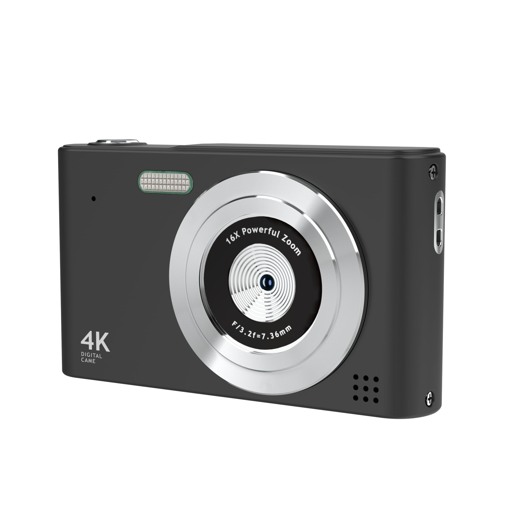 Photo 1 of Digital Camera, Camera for Kids, UHD 4K 48MP Point and Shoot Digital Cameras with 64GB SD Card and 16X Digital Zoom Anti Shake, Compact Portable Small Gift for Boys Girls Students, Black