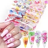 Flowers Nail Art Foil Transfer Stickers Nail Art