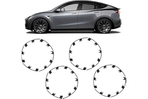 JIAWU Wheel Guard Rim Protecting Trim Ring, 21 Inch Wheel Rim Protectors Guard for Tesla Performance 2021 to 2023, Wheel Trim, Against Scratches (Carbon Pattern Glossy Black)