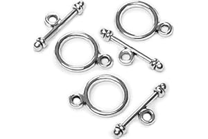 Heather's cf 130 set Toggle Jewelry Clasps Necklace Toggle Clasp Silver Toggle Clasps for Jewelry Making