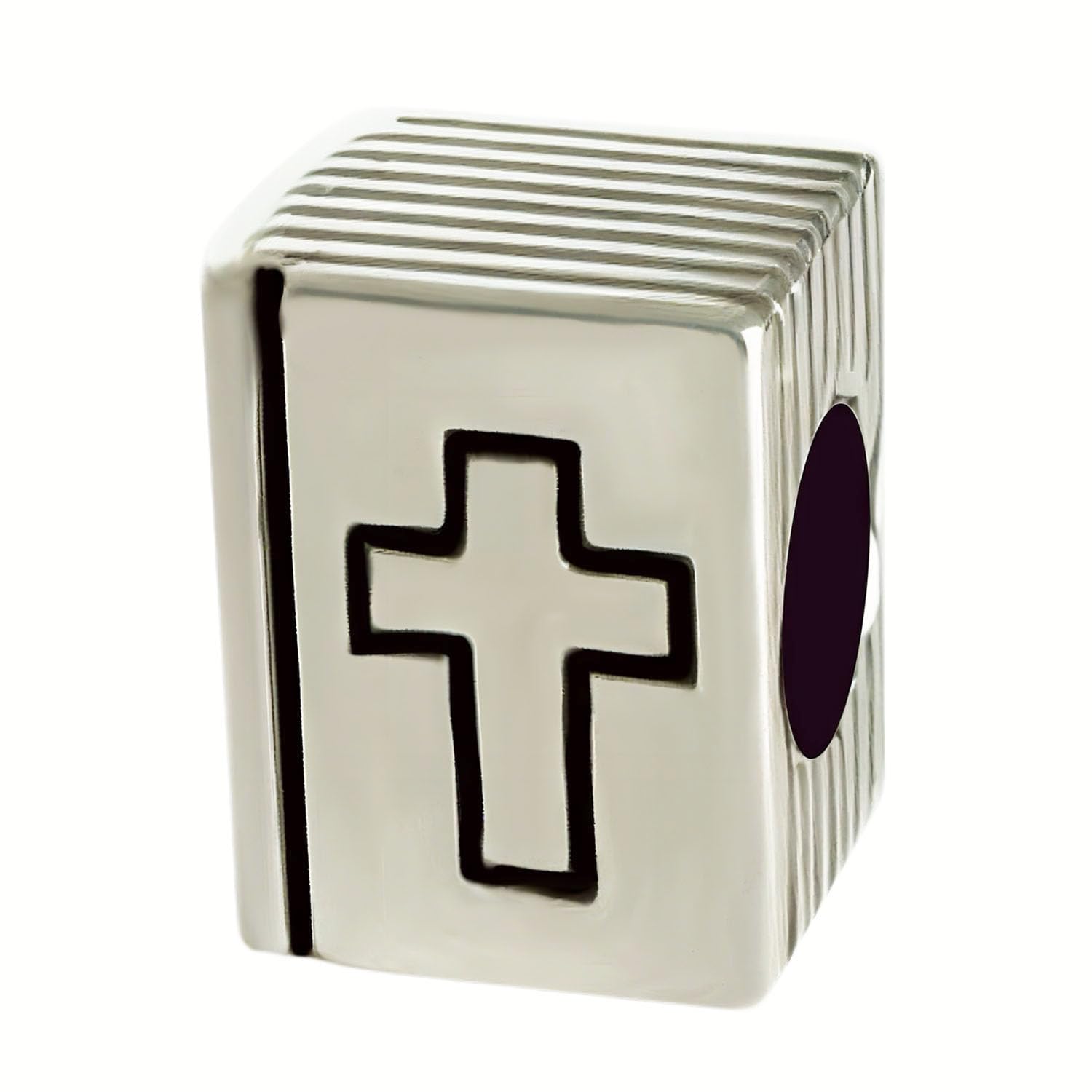 YiRong Jewelry Charm 925 Sterling Silver Cross Charm Religion Keep Faith Book Christmas for Pandora Charms Bracelet