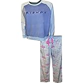 Briefly Stated Womens Friends Central Perk Minky Soft Velour Ladies Lounging Pajama