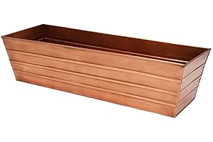 Achla Designs Copper Plated Window Box, Large