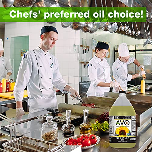 AVO ORGANIC 100 High Oleic SUNFLOWER Oil Frying, Baking, Nonstick