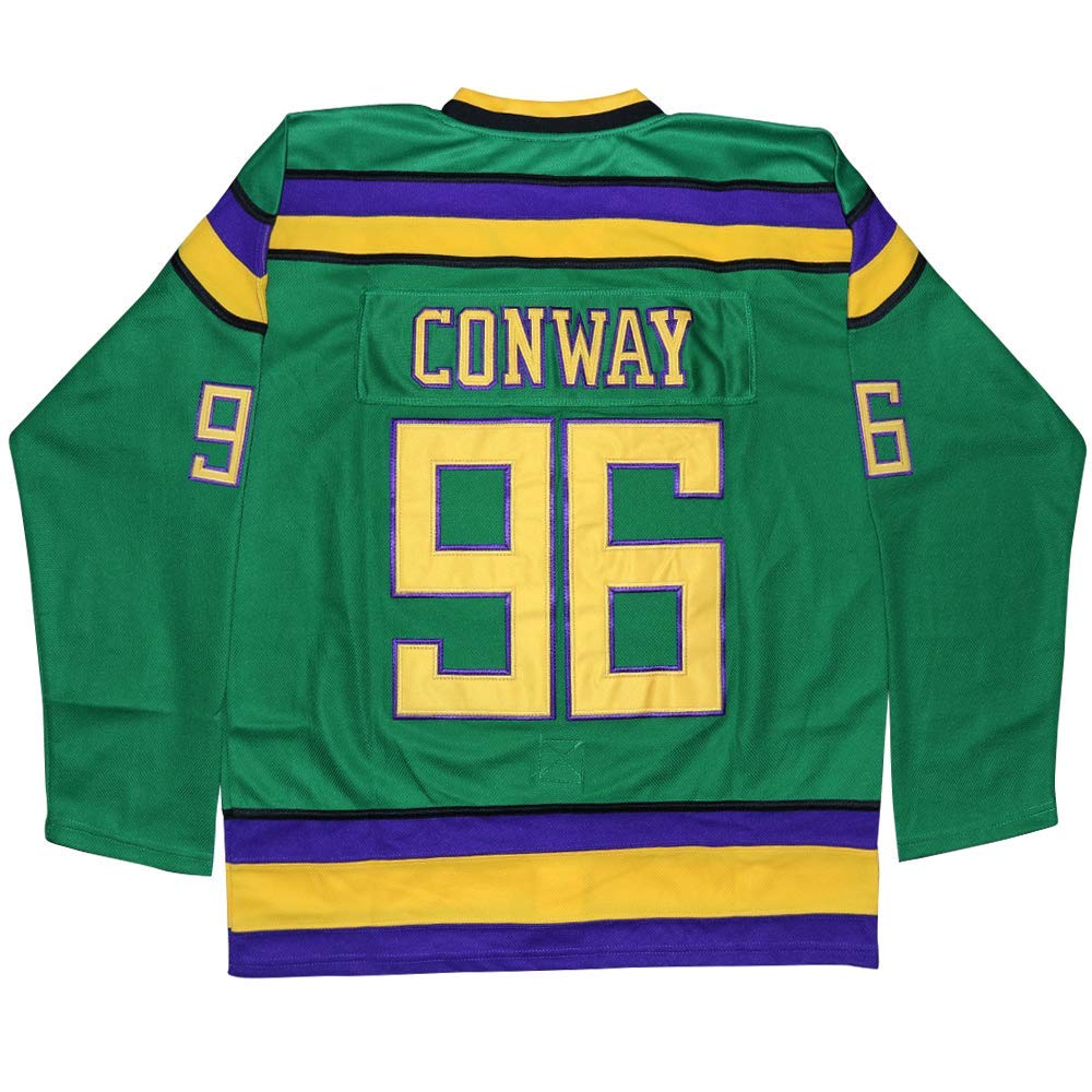 Eway Charlie Conway #96 Mighty Ducks Ice Hockey Jersey,Stitched Letters and Numbers S-XXXL