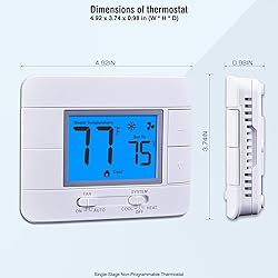 Upgraded Digital Non-Programmable Thermostat for