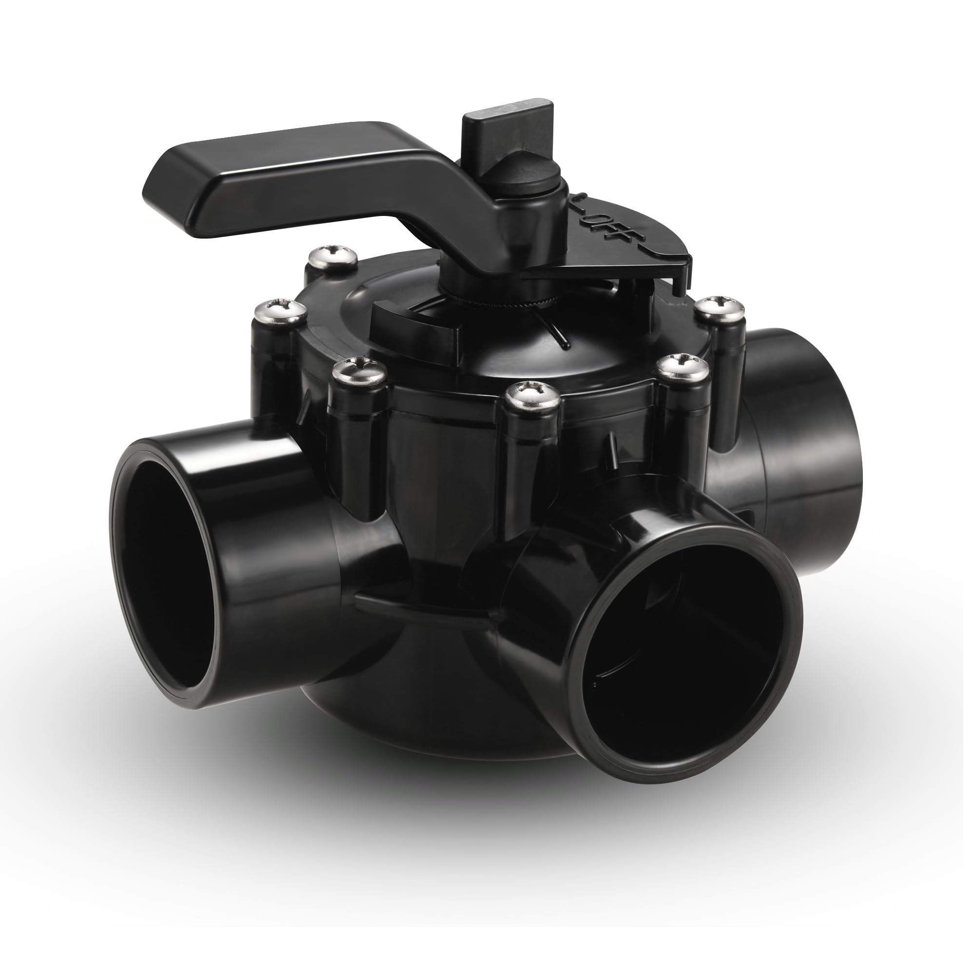 Photo 1 of Jandy 4715 3 Port 1.5 to 2 Inch Replacement Positive Seal Valve, Compatible with Pool, Bathtub and Spa, CVPC
