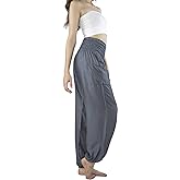 Boho Pants 2-Pocket Flowy Harem Pants Women for Yoga Travel Hippie Clothes