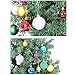 Christmas Ball Assorted Pendant Shatterproof Ball Ornament Set Seasonal Holiday Wedding Party Decorations(24 pcs, 3 cm) (Pink)