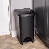 Addis Eco 40 L Pedal Bin Recycled Plastic Dark Grey UK Made 519001ADF view 3