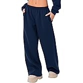 LOMON Wide Leg Sweatpants Women Fleece Sweat Pants Fall Spring Clothes 2026 Teen Girl Baggy Jogger Sweatpant with Pockets