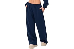 LOMON Wide Leg Sweatpants Women Fleece Sweat Pants Fall Clothes 2025 Teen Girl Baggy Jogger Sweatpant with Pockets