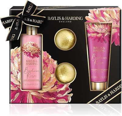 Baylis & Harding Boudoire Rose Bathing Treats Gift Set Vegan Friendly 3pc