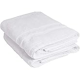 Living Fashions Luxury Bath Towels Large - 600 GSM Soft Ringspun Premium Cotton - White Absorbent Hotel Towel Sets for Bathroom - 30 x 54 Inch - Set of 2 - Perfect Towels for Bathroom