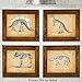 Original Dinosaurs Art Prints - Set of Four Dinosaur Bedroom Decor Photos (8x10) Unframed - Makes a Great Kid's Room Decor and Gift Under $20 for Dinosaur Enthusiasts