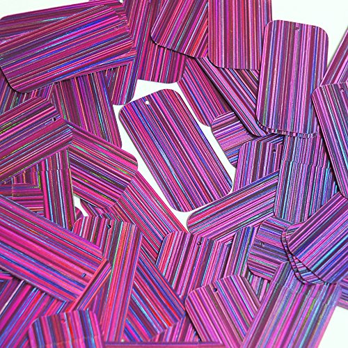 Sequin Rectangle Long Purple 1.5 inch Couture Loose Paillettes. City Lights Reflective Metallic Made in USA.