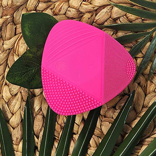 Silicone Sonic Facial Cleansing Brush - Anti Aging Beauty Massager for Normal, Sensitive, Combination Skin. Best Deep Cleaning Exfoliating Scrubber & Waterproof Rechargeable Face Mask Cleanser. PINK