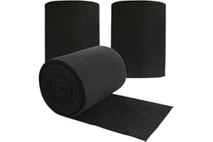 3 Pcs Boat Trailer Bunk Carpet, 5.5mm Thick Black Marine Carpet, Polyester Boat Rugs for Boat Trailers, Indoor and Outdoor Us