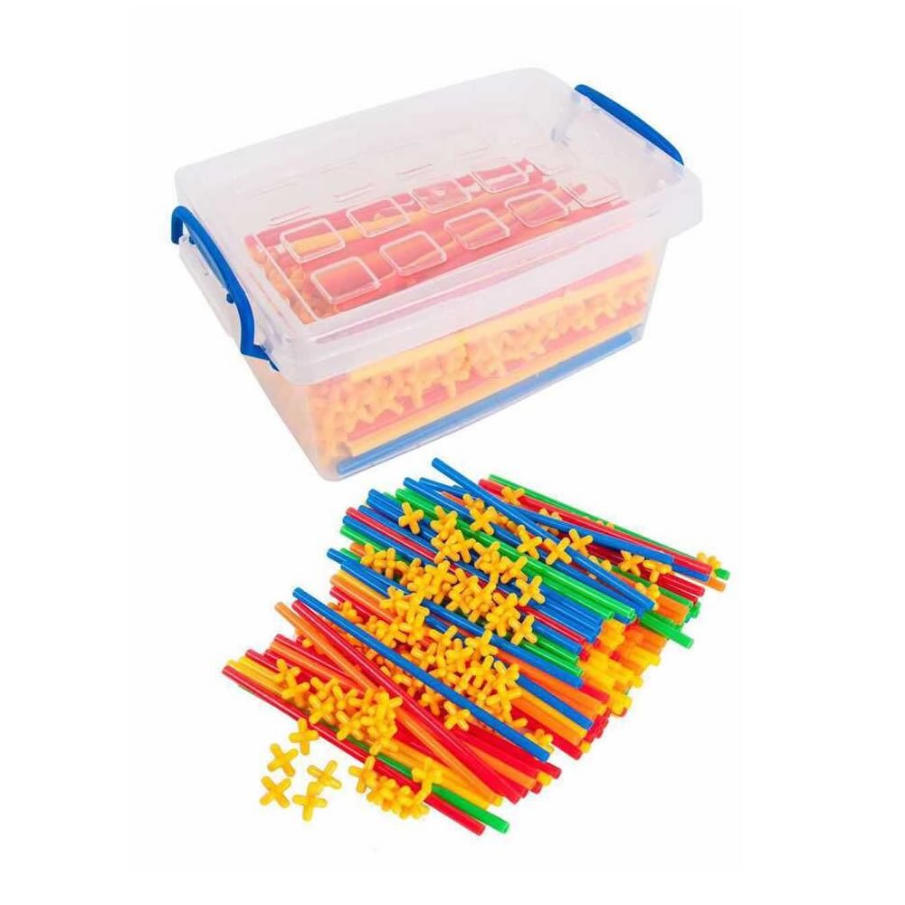 Gamez Galore Reusable Straw Builders & Connectors Connecta Straws Tub - 400 Pieces