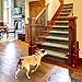 Magic Gate for Dogs, Stretchy Pet Barrier Mesh, Folding Baby Safety Fence, Portable Dog Safe Guard Enclosure for House Indoor Stair/Doorway Use, Width 43-47 Inch - Black