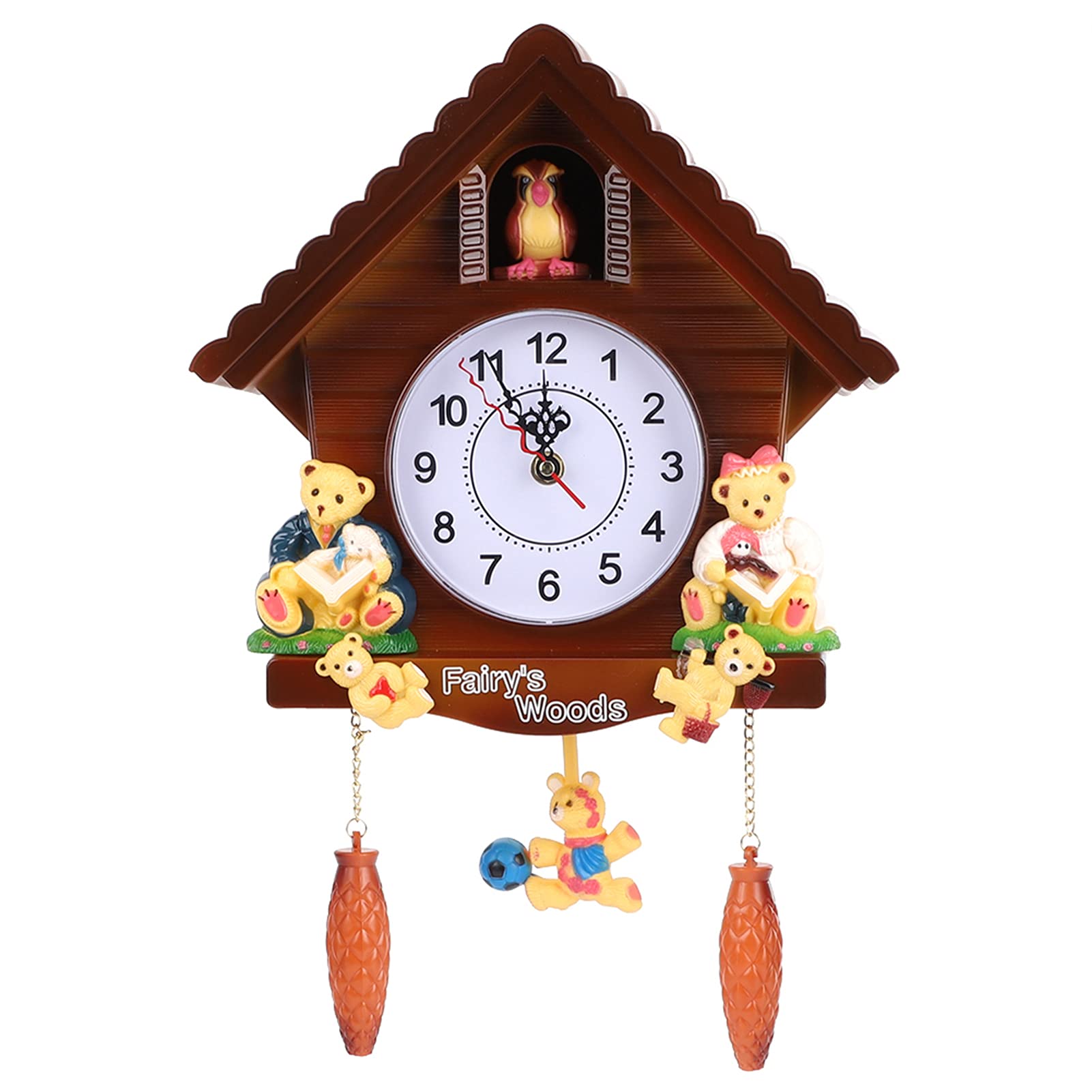 Cuckoo Clock, Vintage Wall Clocks with Birds Call Diy art Decoration Accessories Chalet Bird house Pendulum Decorations for Home Office kitchen Bedroom Living Room Decor Gift 42cm/16.54in