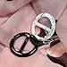 Kloud City Pack of 6 Plastic Smoothly Fashion Scarf Clip Ring Neckerchief (1 Inch, Black & White Mix)