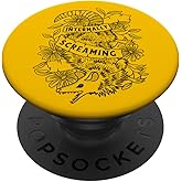Internally Screaming Weird Sarcastic Funny Possum Yellow PopSockets Adhesive PopGrip