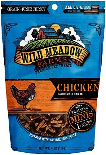 Wild Meadow Farms - Chicken Minis - USA Made and Sourced All-Natural Soft Jerky Dog Training Treats